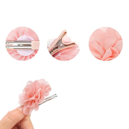 Rose hair clip in various colors